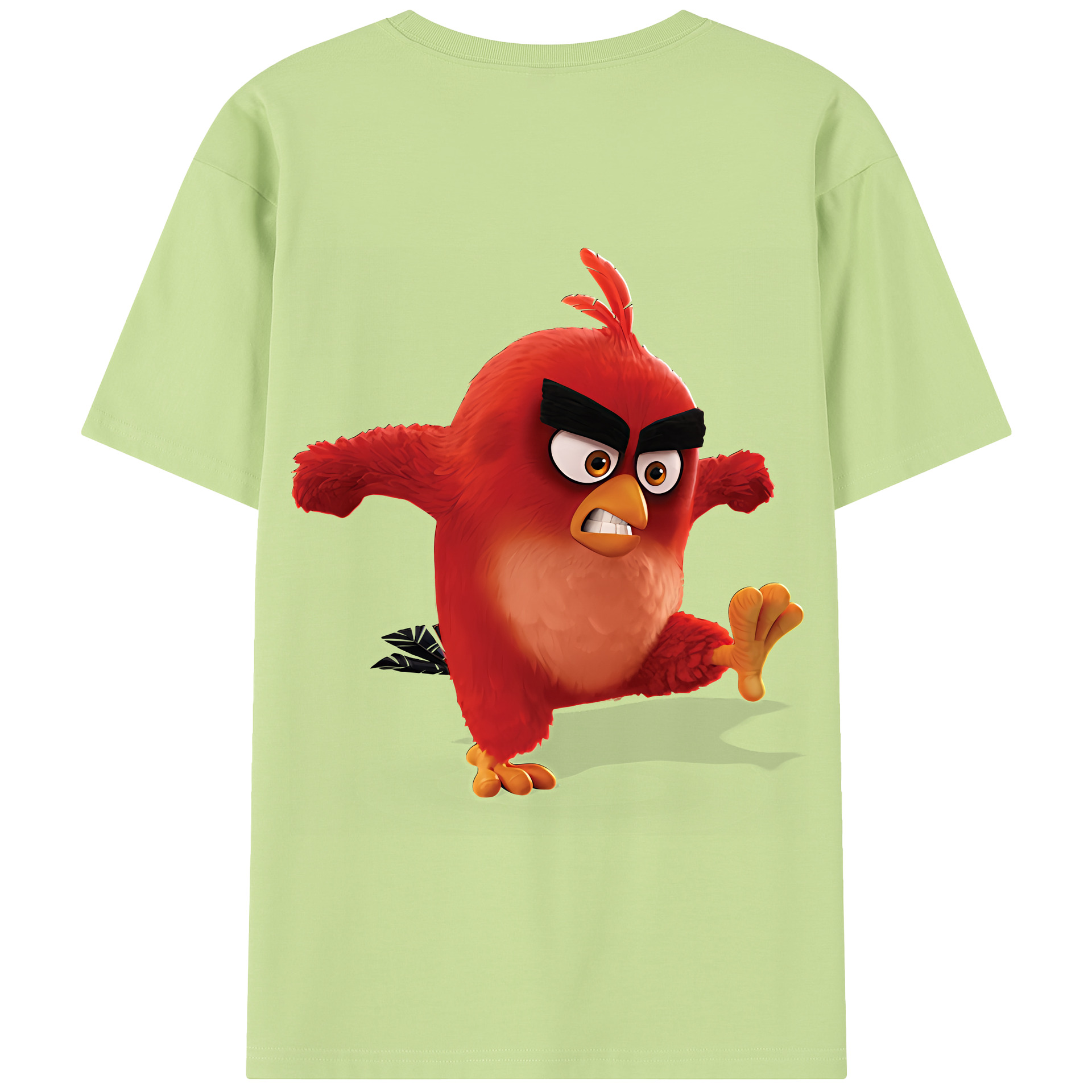 （画像用） Angry Birds アングリーバード 綿100％半袖Tシャツ（背面プリント）